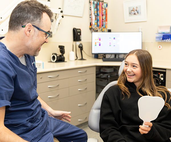 Clear aligner patient with Dr Andre Schertel at The Smile Place Mt Eliza